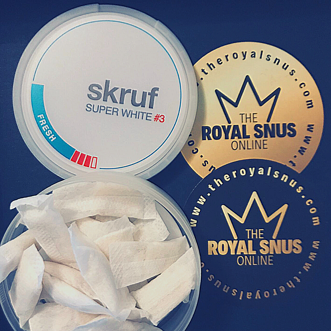 Skruf Super White Slim Fresh Strong #3 nicotine pouches