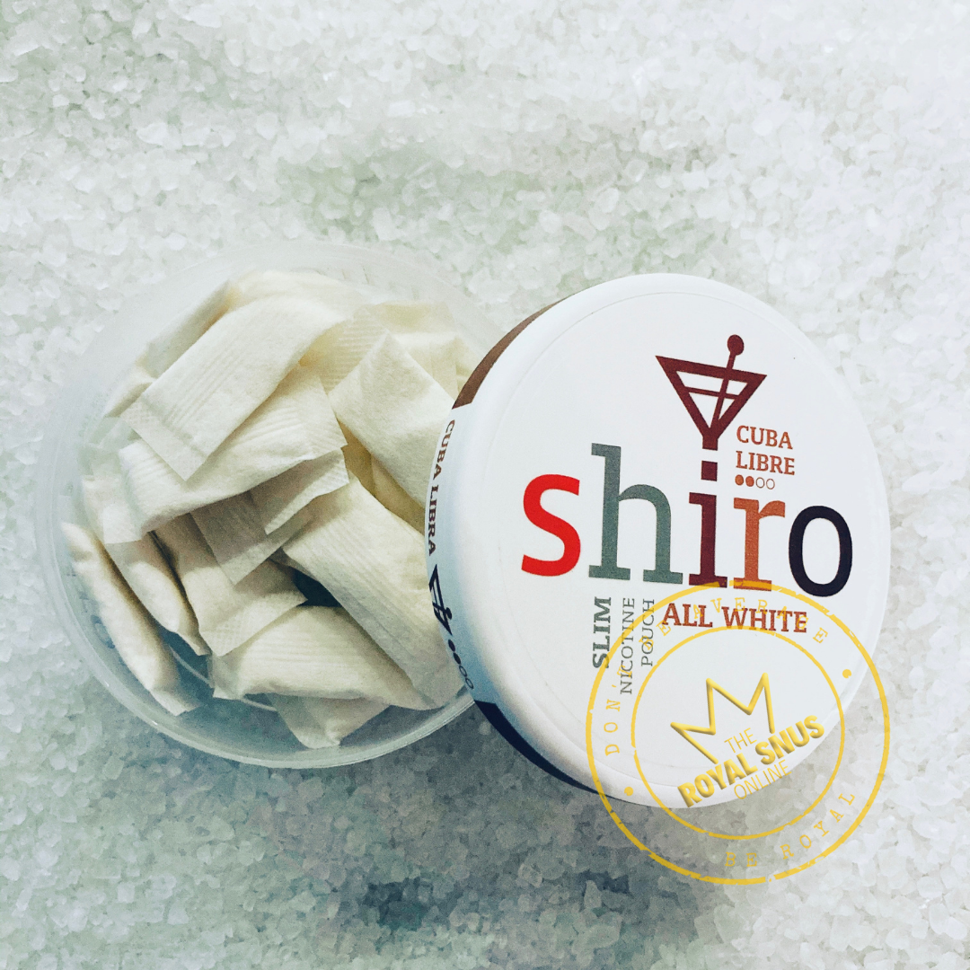 Shiro Cuba Libre Slim All White Nicotine Pouches