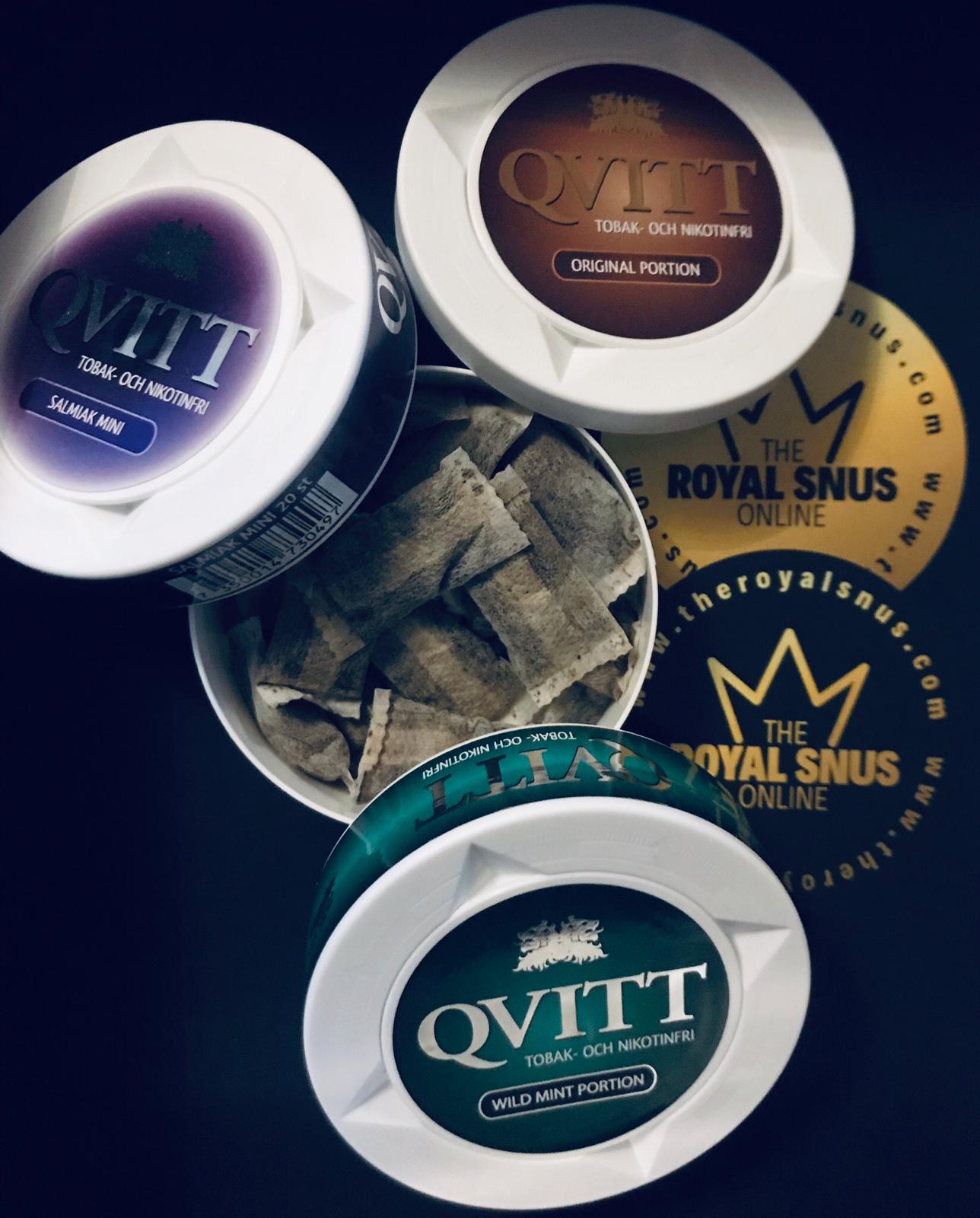 QVITT Tobacco and nicotine FREE snus products