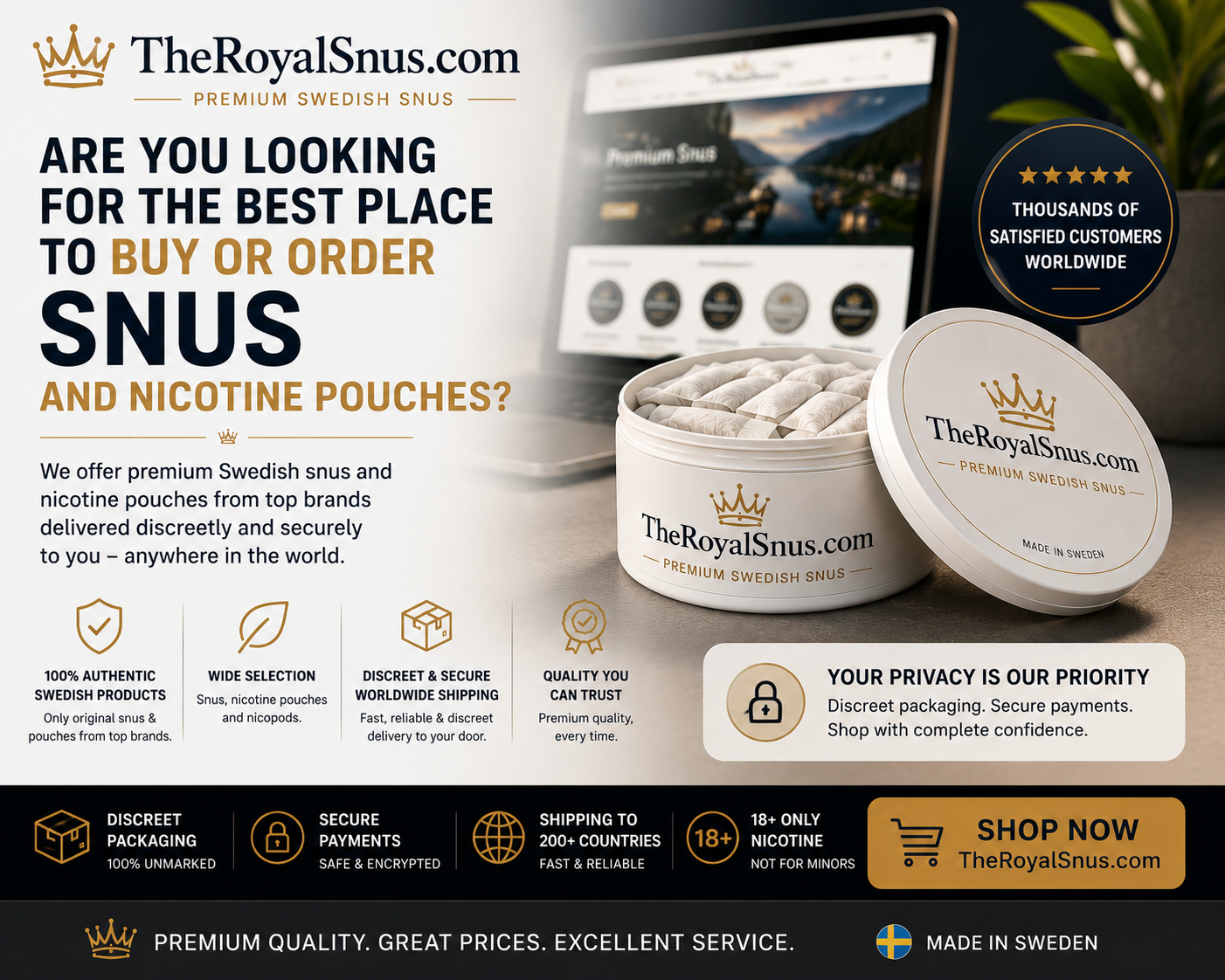 Are you looking for the best place to buy or order snus and nicotine pouches?