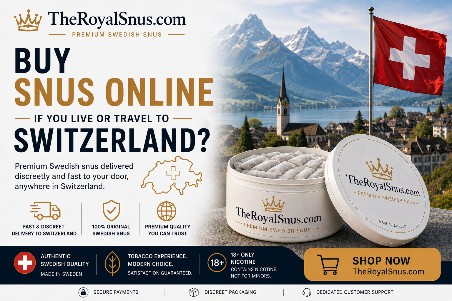 Buy snus online if you live or travel to Switzerland?