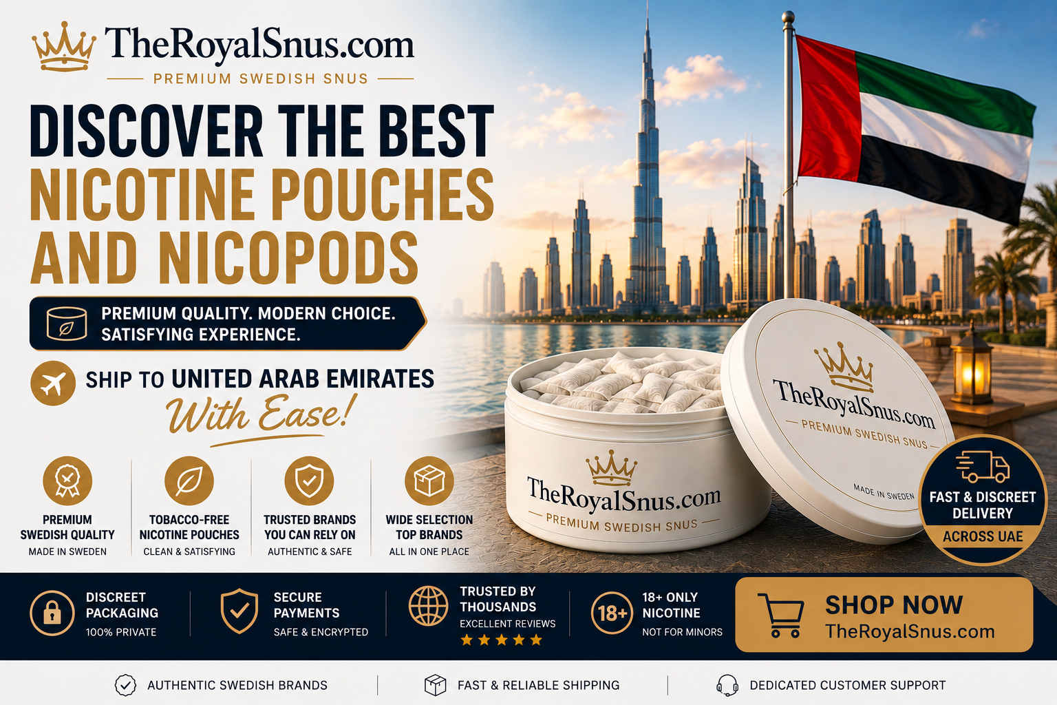 Discover The Best Nicotine Pouches And Nicopods: Ship To United Arab Emirates With Ease!
