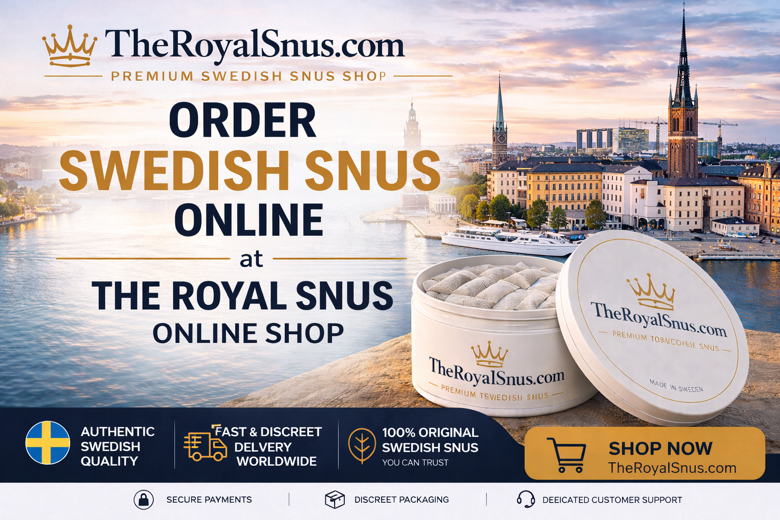 Order Swedish Snus Online at The Royal Snus Online shop