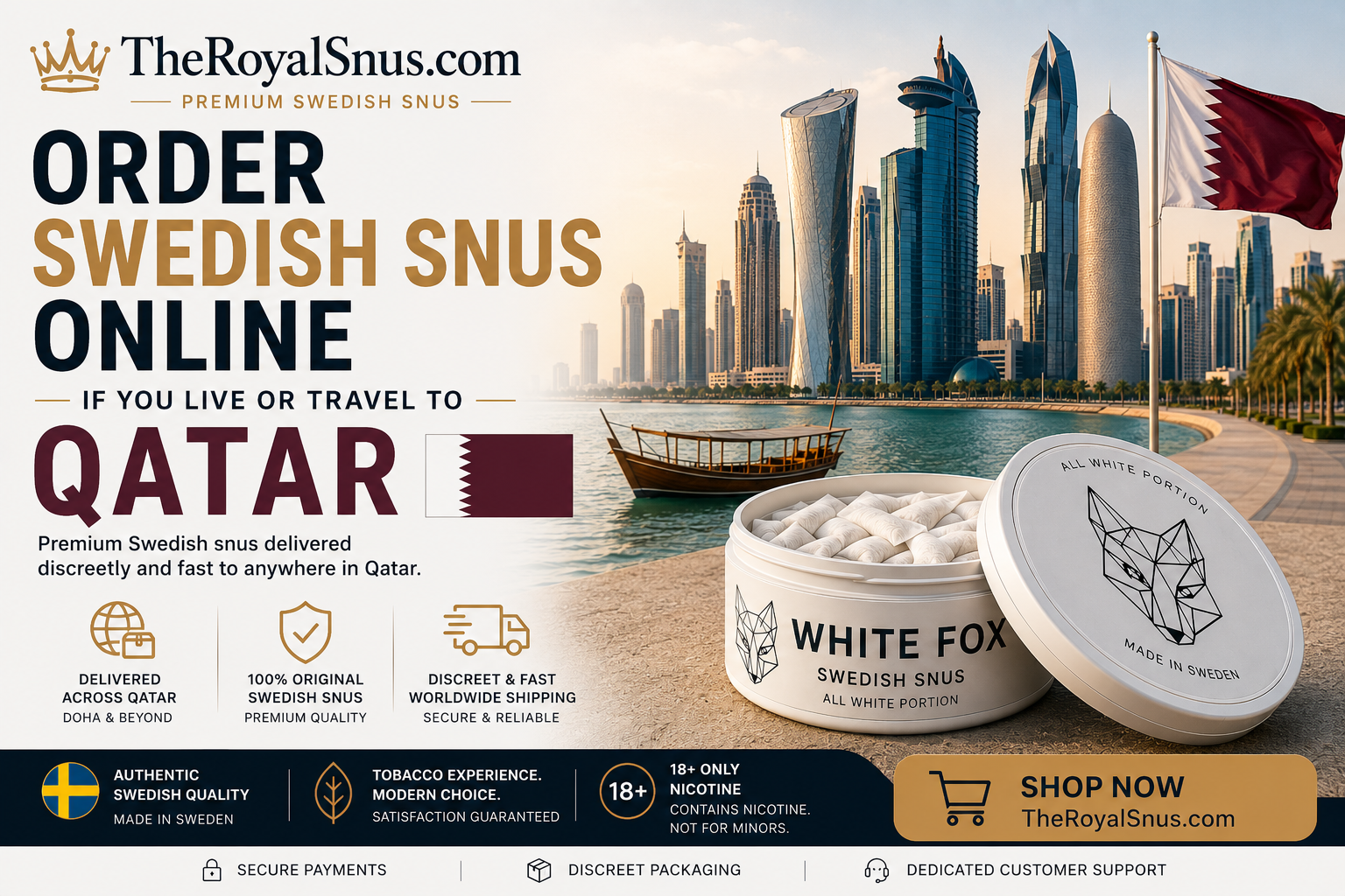 Order Swedish snus online if you live or travel to Qatar