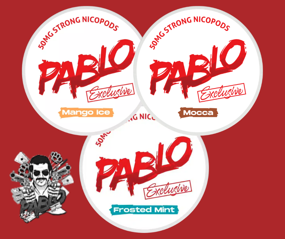PABLO Exclusive 50mg nicopods available at The Royal Snus Online Shop