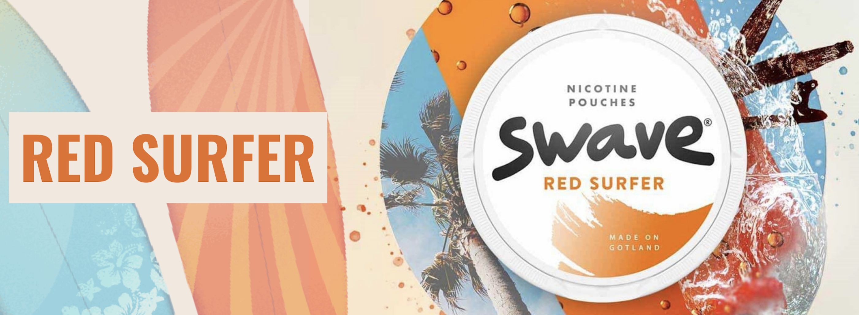 Swave Red Surfer Slim All White By Swedish Match- Available At The Royal Snus Online Shop