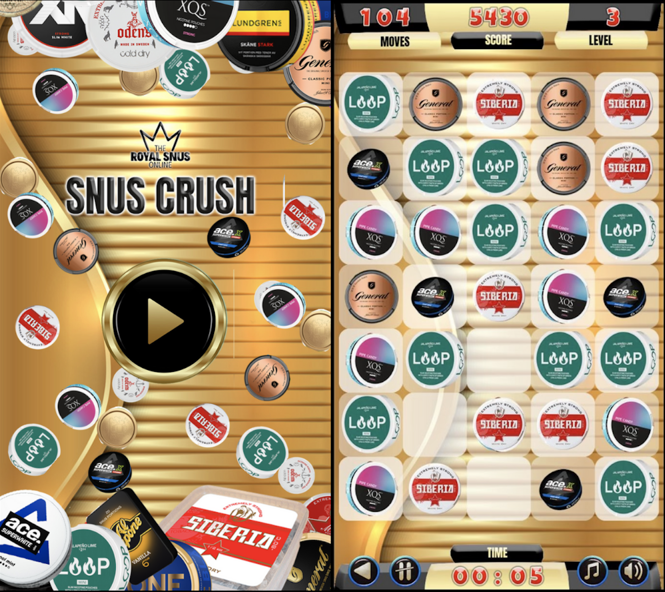 Play Snus Crush Game